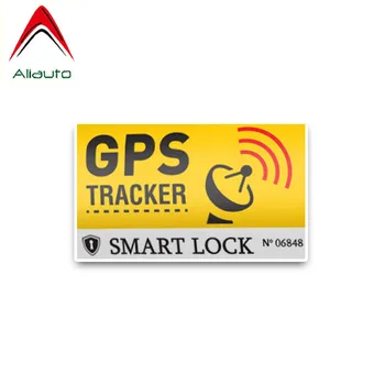 

Aliauto Creative Warning Car Sticker GPS Tracker Decals Smart Lock Sunscreen Reflective Anti-UV Decal PVC Decoration,10cm*6cm