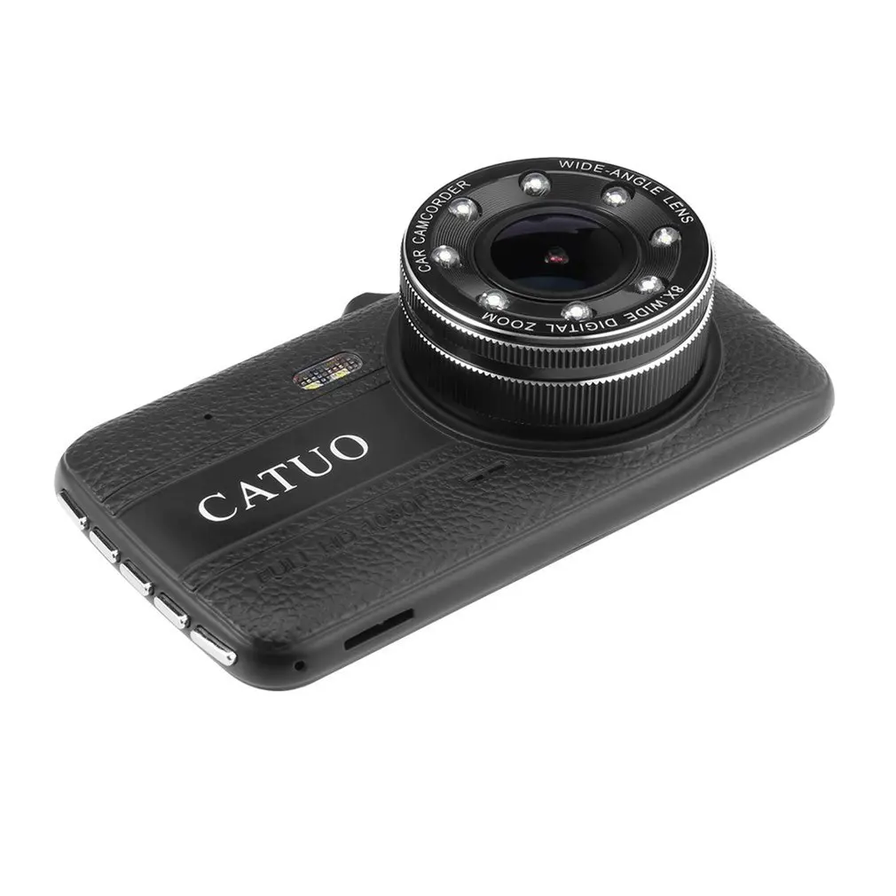 Catuo Full HD 1080P 4 дюймов ips ЖК-дисплей сдвоенный объектив для автомобилей видеорегистратор Автомобильный видеорегистратор Регистратор для путешествий