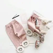 Новинка года; сезон осень-зима; детские трикотажные леггинсы с изображением маленькой овечки; Ml1206