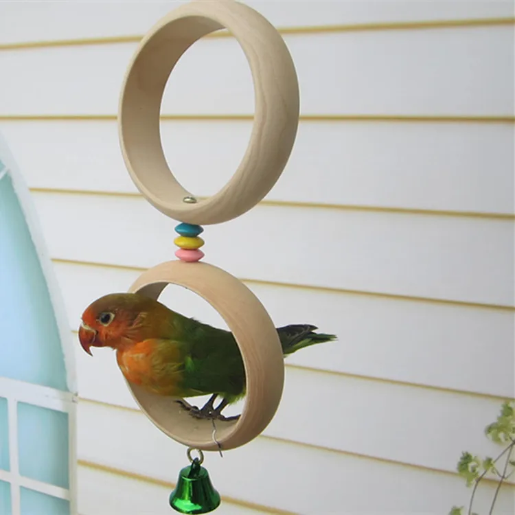 

Bird Swing Ladder Toy Parrot Perches Stands Hanging circle Climb Beads for Small Parrots Parakeets Cockatiels Lovebirds Finches
