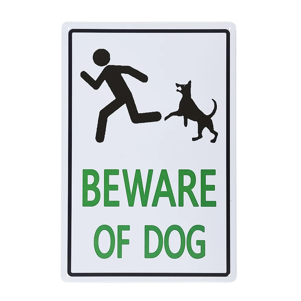 

Beware of Dog Sign, Outdoor Rust-Free Metal, 8" X 12"