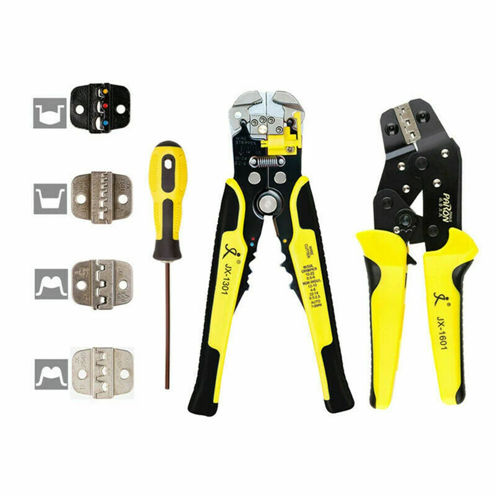 

Ratcheting Tools Insulated Wire Terminal Connector Replacement 4 In 1 Multiple Specifications Manual Crimping Pliers Set