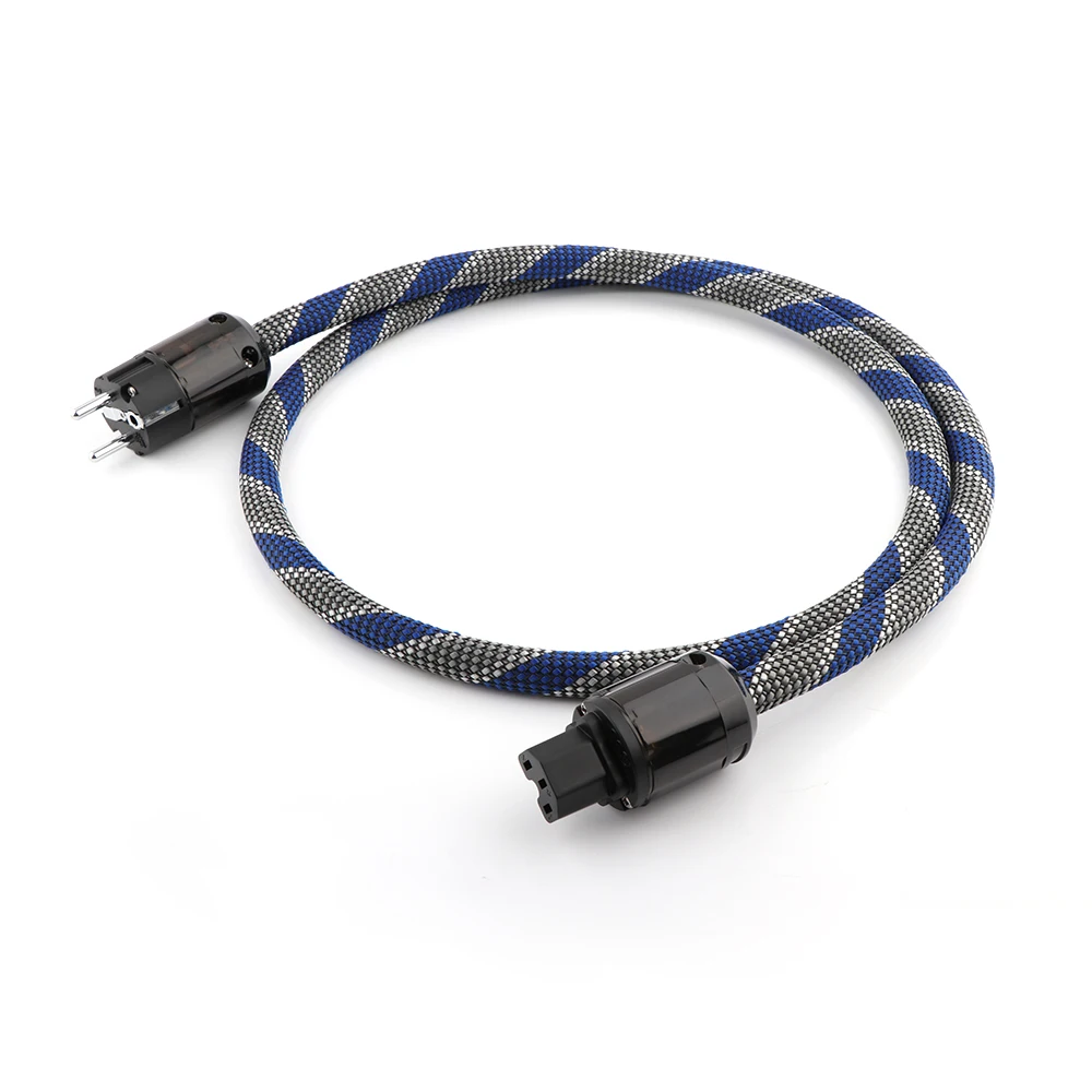 Preffair HI End EU AC Power Cable EUPlug Power Cord Audiophile Power Cable CD Tube amplifer headphone