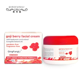 

Goji Facial Cream With Hyaluronic Acid Paraben Fragrance Face Cream Anti-aging Anti Wrinkle Remove Spots Whitening Cream 100g