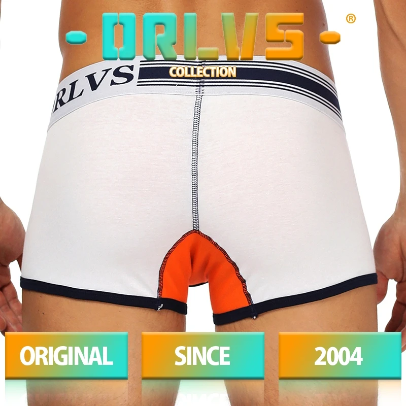 ORLVS фирменное Мужское нижнее белье мужские боксеры хлопок cueca tanga дышащие шорты