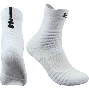 

2 Pcs Mens Cotton Middle Ankle Sock Quick Drying Sports Socks Professional Running Basketball Sock Size 6-11 Gifts for Men