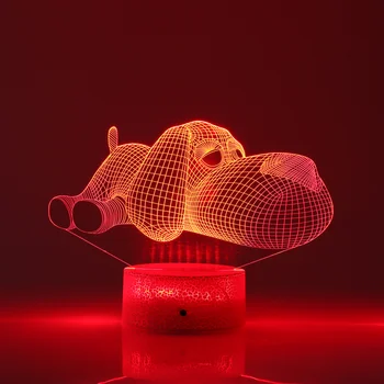 

Cute Dog Design Light 16 Colors Remote Control Lamp Bedside Decorative Light Table Lamp for Home Indoor without Battery