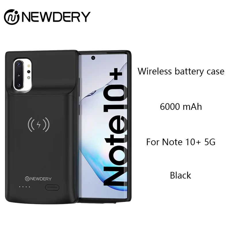 Note 10 Plus 5G Чехол для беспроводного аккумулятора для samsung galaxy Note 10 Note 10+ 5G чехол для аккумулятора Qi беспроводной зарядный чехол для samsung note 10 5200mAh - Цвет: Note 10 Plus 5G