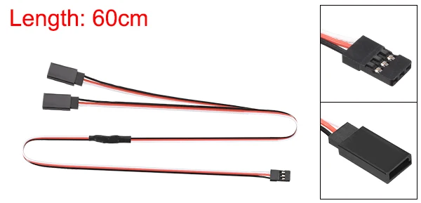 60cm Uxcell 1/5/10 шт Удлинительный кабель 15/50/60 см Y Servo дистанционного Управление гоночный часть 1 до 2 Женский Мужской подводящего провода 30 ядер - Цвет: 60cm