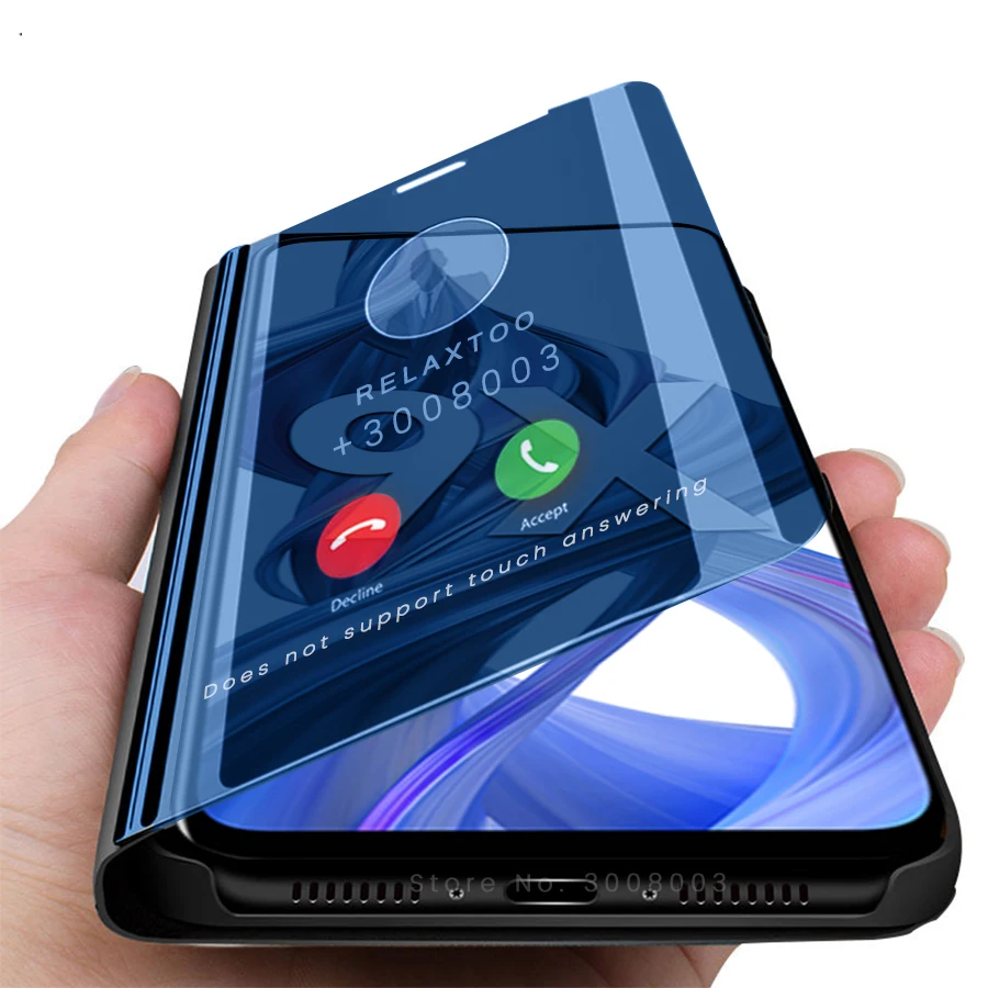 Чехол для honor 9 x умный зеркальный флип-чехол защитный чехол huawei 9x premium funda xonor 9a 9c 9s