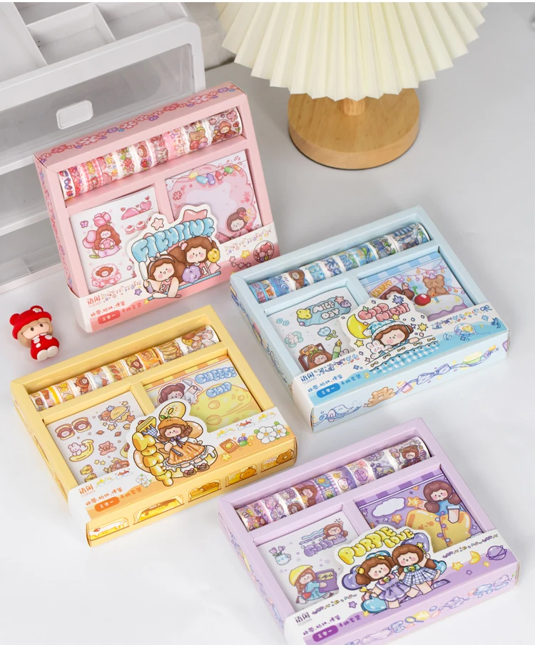 Kawaii Washi Tape Stationery Notebook Set - Limited Edition