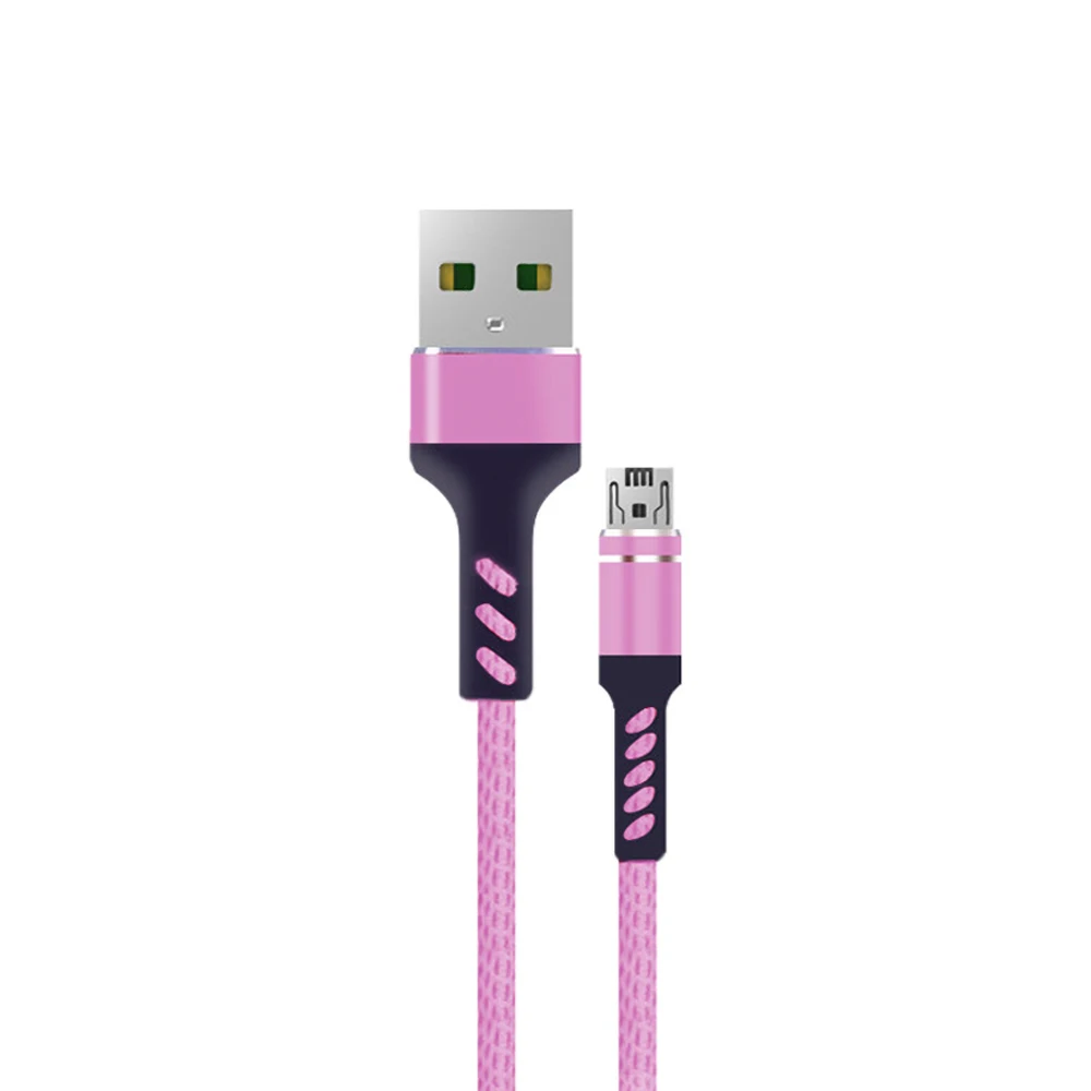Быстрая зарядка Micro USB кабель для samsung S7 S6 huawei Xiaomi Tablet Android данных мобильного телефона кабель MicroUSB зарядное устройство провод шнур 1 м - Цвет: Розовый