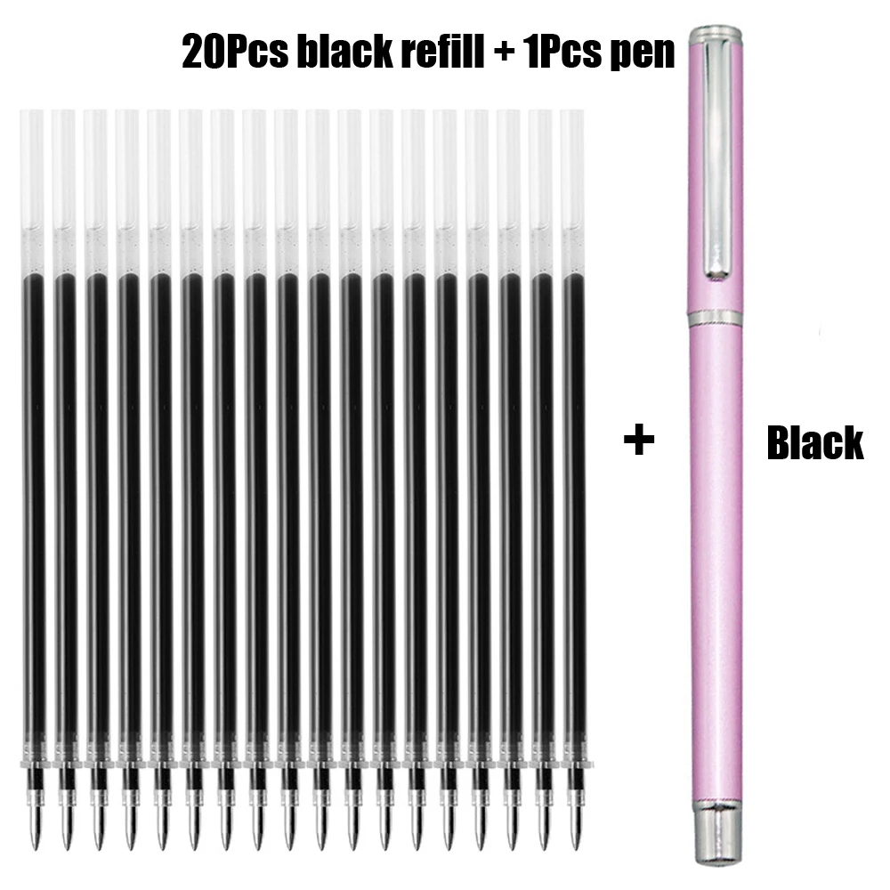 10/30Pcs 0.5mm Ballpoint Pen Refills Gel Black Ink Refill Writing Pens 3 Colors 
