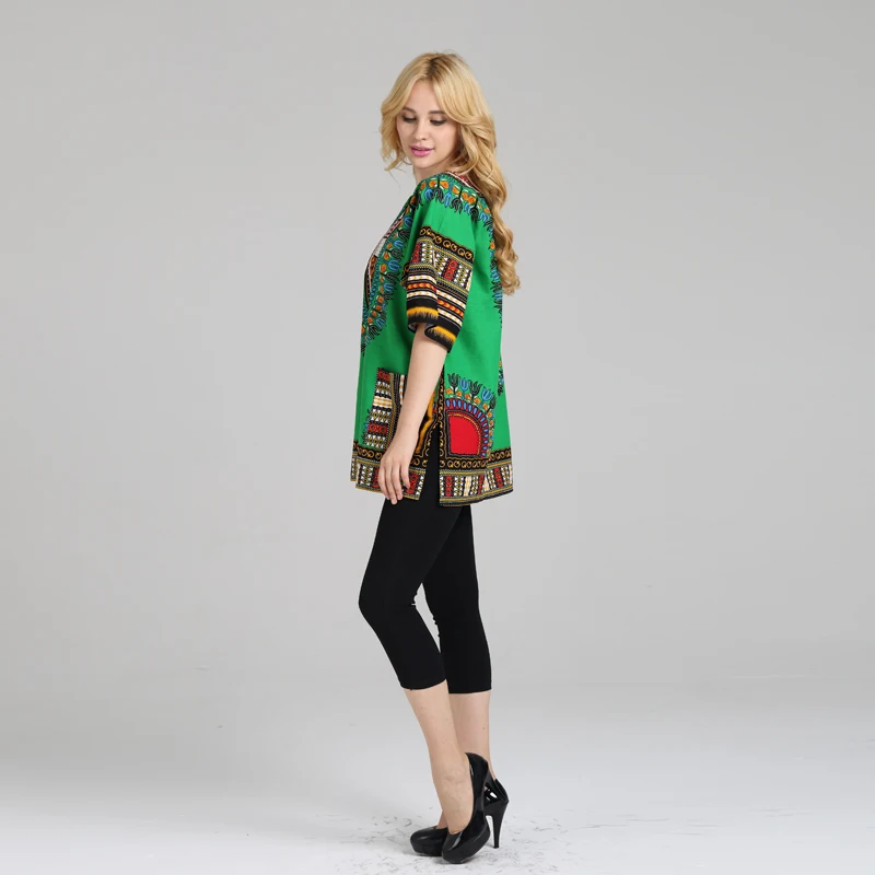 Африканская одежда унисекс из 100% хлопка с традиционным принтом Дашики для мужчин