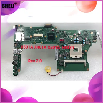 

FOR For ASUS X301A X401A X501A laptop motherboard X401A1 SLJNV HM70 Rev 2.0 main board mainboard 100% tested good working