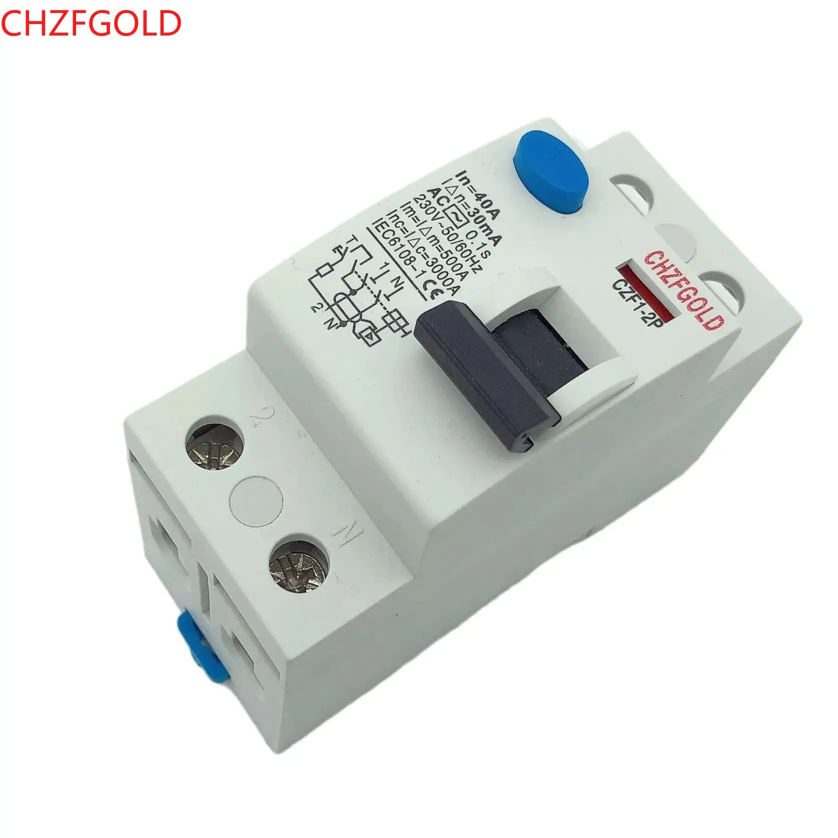 Disjoncteur Différentiel Type A 2P 40A 30mA 6kA RCCB 230V - Interrupteur De Sécurité Électromagnétique