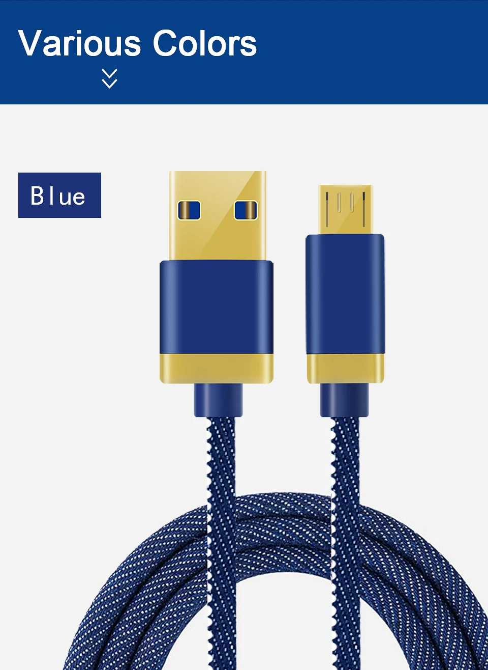 Obobix джинсовый ткацкий Micro USB кабель для Xiaomi Redmi Note 5 Универсальный мобильный телефон 2.4A кабель быстрой зарядки для huawei Honor 8X