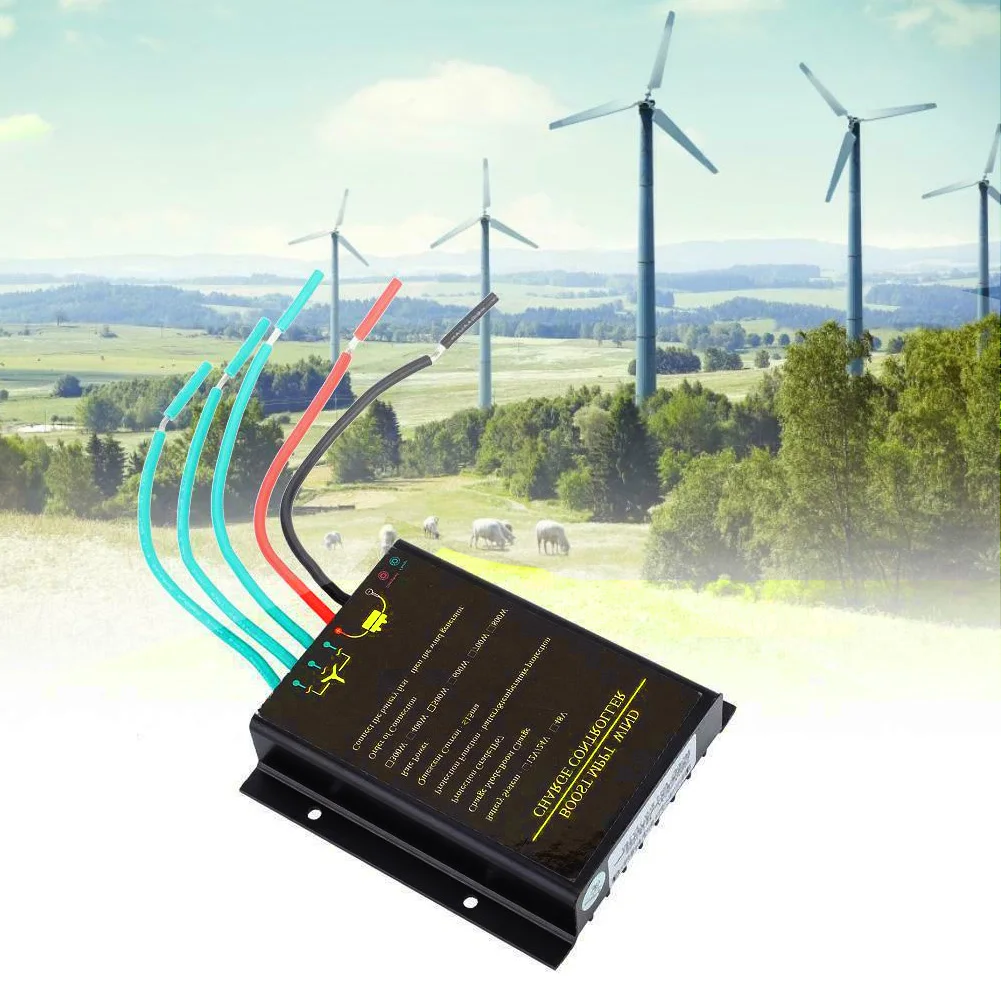 

Waterproof Wind Power LED Indicator 12V 24V 48V Safe Practical Generator Short Circuit Protection Regulator Charge Controller