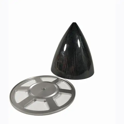Carbon Fiber Cone Spinner 7 With Aluminum Plate No Blades For RC Gas Airplane Carbon Fiber Cone Spinner 7 With Aluminum Plate No Blades For RC Gas Airplane