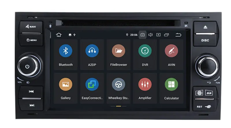 Excellent Android 9.0 Octa Core Car DVD Player For FORD S-Max Kuga Fusion Transit Fiesta Focus II GPS WIFI Navigation Radi WIFI Stereo 6