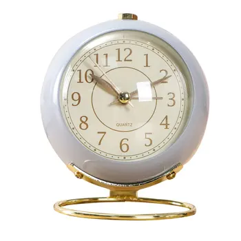 

Nordic Luxury Alarm Clock Modern Minimalist Student Bedroom Bedside Mute Alarm Clock Radio Digital Simple Desk Clock CC50NZ