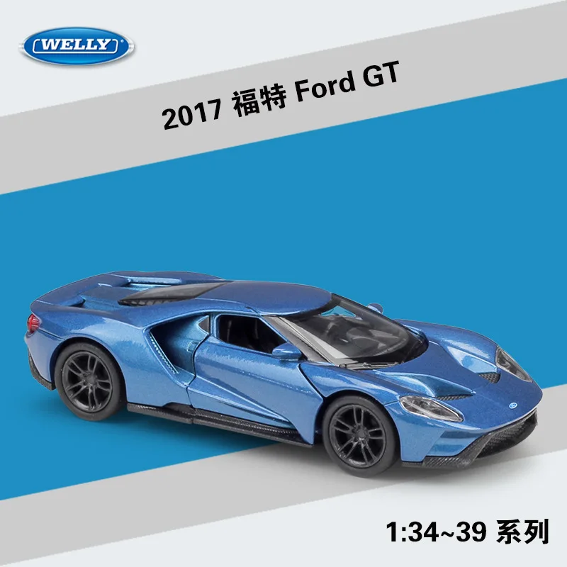 Welly 1:36 литая под давлением металлическая модель автомобиля игрушка для 2017 Ford GT
