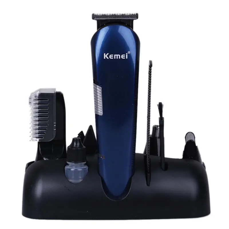 

Kemei 5 in 1 Rechargeable Hair Clipper for Men Electric Shaver for Men Electric Razor Nose Ear Hair Trimmer Beard Trimmer KM-550