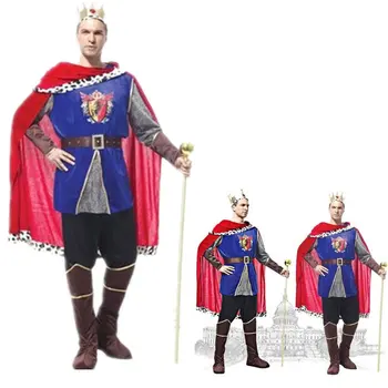 

Snow White and The Seven Dwarfs Prince King role-playing Cosplay Costume Halloween Men Outfit Cloak Full Set