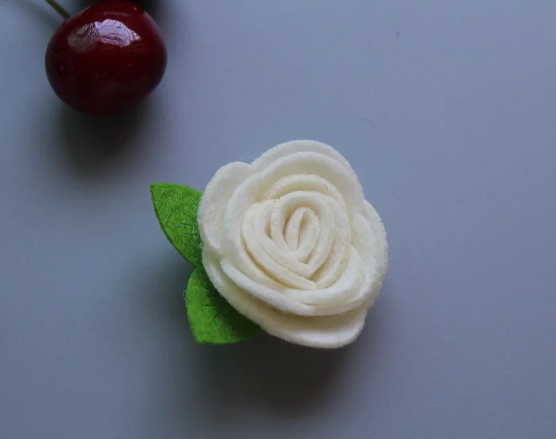 Розетка фетровая с листьями и цветами 4 см 100 шт./лот|fabric flowers|100 pcsfabric flowers for headbands |