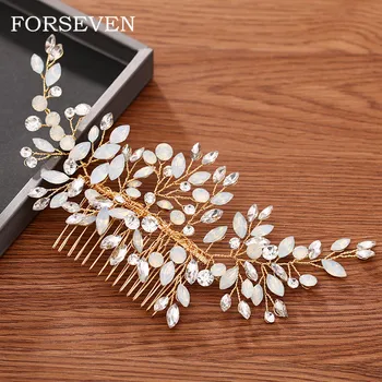 

Bridal Hair Comb Rhinestone Wedding Hair Accessories Gold Bridal Tiara Jewelry Hair Comb Women Head Ornaments Wedding Headpiece