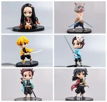 

Q Version Action Figure Demon Slayer Kimetsu no Yaiba Kamado Tanjirou Nezuko PVC Figurine Model Doll Collectible Figure Toys
