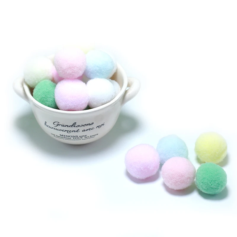 2.5cm 20 Pieces 12g 5/8/10/15/20/25/30 мм мягкий пушистый шарик-помпон DIY Pom Poms войлочный мяч ручной работы для детей игрушки Свадебные украшения материалы для рукоделия Шитье - Цвет: 2.5cm 20 Pieces 12g