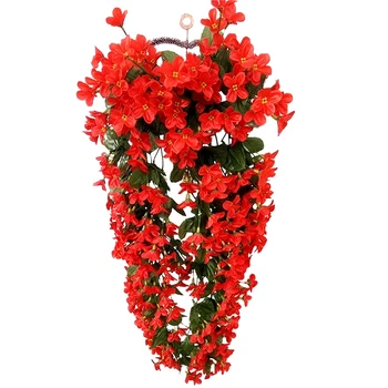 

2Pcs Violet Plant Artificial Flower Decoration Simulation Wall Hanging Fake Flower Home Decoration