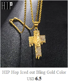 Хип-хоп ледяной Bling Золотой Цвет Акула из нержавеющей стали горный хрусталь яркое ожерелье с ракушками и кулоны для мужчин ювелирные изделия