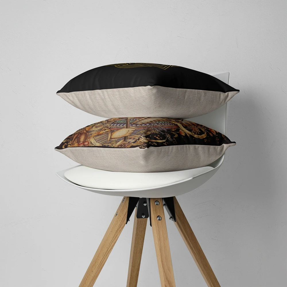 Чехол для подушки дизайнерский чехол египетской 45*45 40*40 спальни черная льняная