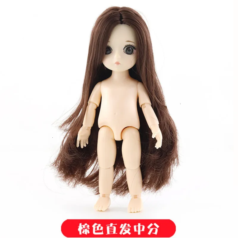 3 1/12 13 Moveable Jointed 16cm Dolls Toys Lovely Baby Doll Nude Women Body Fashion Dolls Toy For Girls Gift Dress Up Normal Skin - Цвет: 3