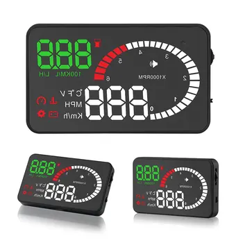 

HD Voltage Alarm Head Up Display OBD2 Universal Overspeed Warning Car Hud Windshield Projector Speedometer ABS Auto Electronic