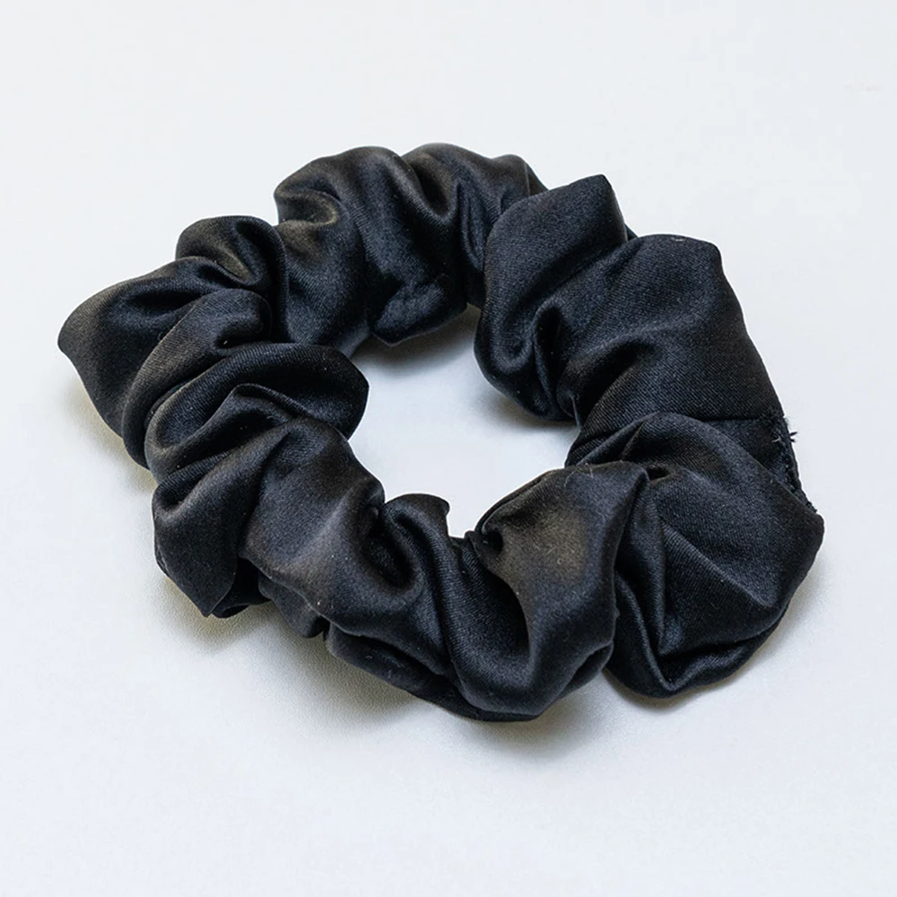 100% Pure Silk Scrunchies Hair Accessories Charmeuse Hair Bands Ties Elastics Ponytail Holders for Women Girls 19 Momme 3.5CM head accessories female