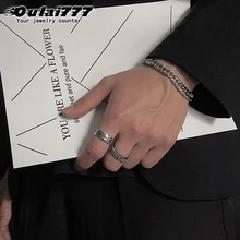 Oulai777, золотые браслеты из нержавеющей стали, кубинская цепочка на руку для мужчин, простые мужские аксессуары, модные ювелирные изделия