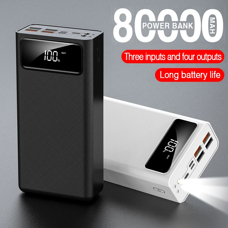 power bank battery Power Bank 80000mAh PD Fast Charge Power Bank Portable External Battery Fast Charger Suitable for Xiaomi iPhone Battery Charger samsung battery pack