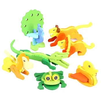 

Animal Wooden Assembled 3D Puzzle Kids DIY Model Educational Toys Children Jigsaw Puzzle