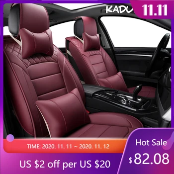 

KADULEE pu leather Universal Car Seat covers for Suzuki all model grand vitara vitara jimny swift SX4 Kizashi automobiles style