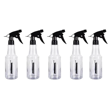 

5PC Plastic Spray Bottles 500Ml Mist Flower Sprayer Hair Salon Tool Hairdressing
