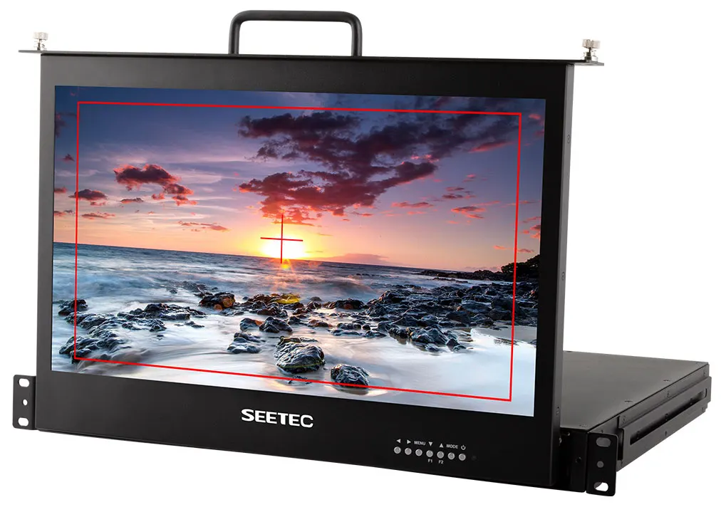 SC173-HD-56 17.3 Inch 1RU Pull Out Rack Mount Monitor Full HD 1920x1080  for Bro