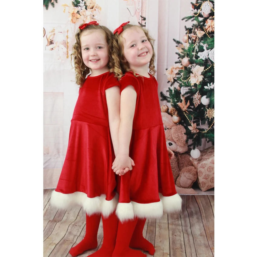 Famly Look/платья для мамы и дочки; красное теплое платье с капюшоном; одежда на год; Семейные рождественские пижамы; семейная одежда