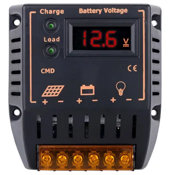 

New 10A 12V/24V PWM Solar Charge Controller LCD Display Auto Regulator Solar Panel Battery System Overcharge Protection