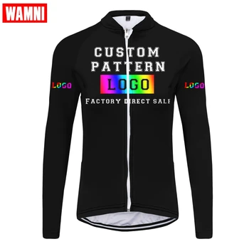

WAMNI Custom Long Sleeve Cycling Jersey Bike Team Mountain Bike 2020 Fashion Men Women Unique 3D Cycling Male ciclismo Wear