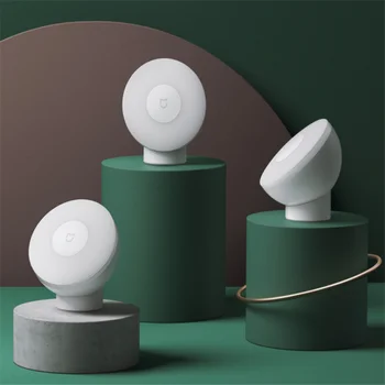 

Original xiaomi mijia LED induction night light 2 360゜ Rotating adjustable brightness infrared smart body sensor magnetic base