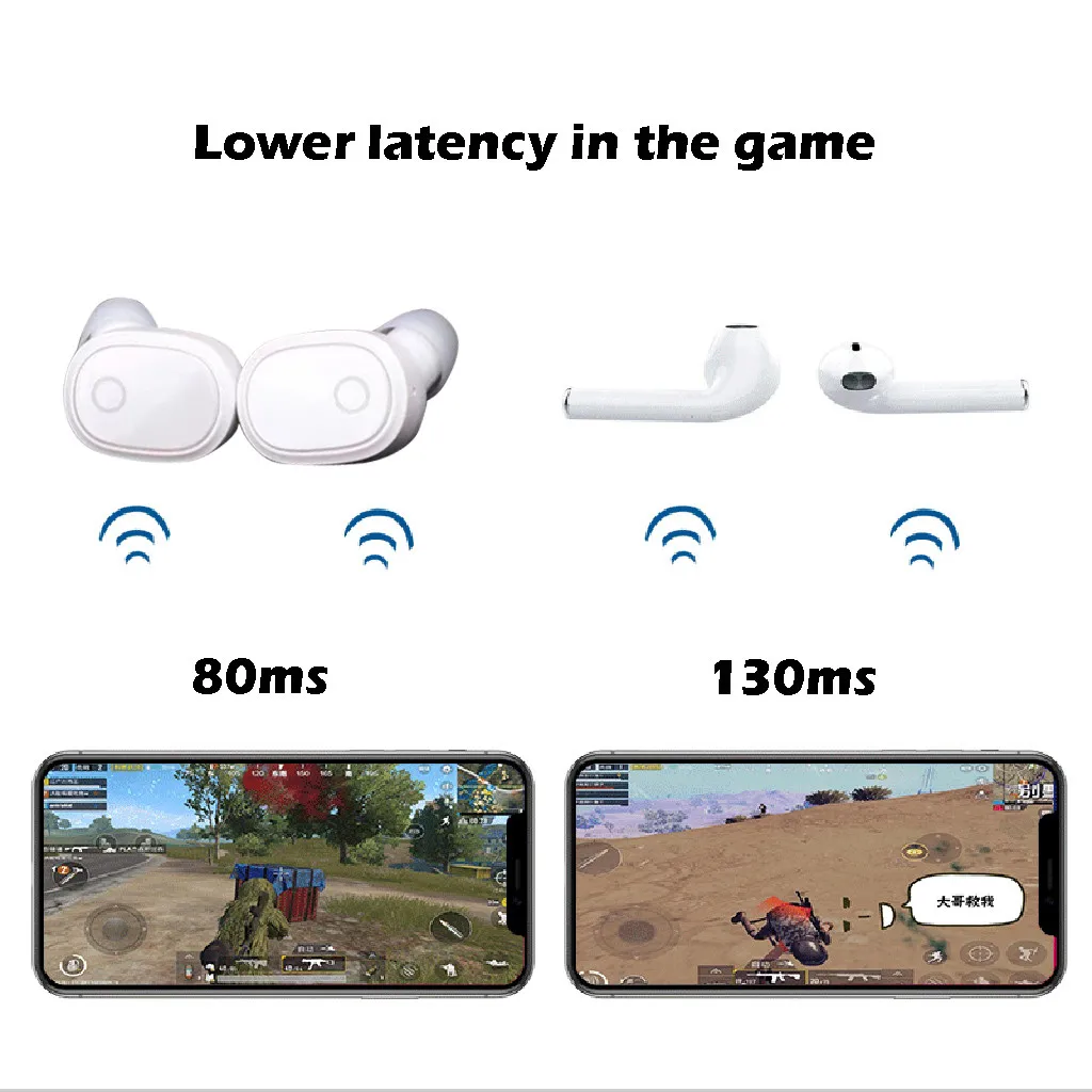 F178 TWS Bluetooth V5.0 гарнитура спортивные беспроводные наушники 3D стерео наушники мини в ухо двойной микрофон с зарядной коробкой