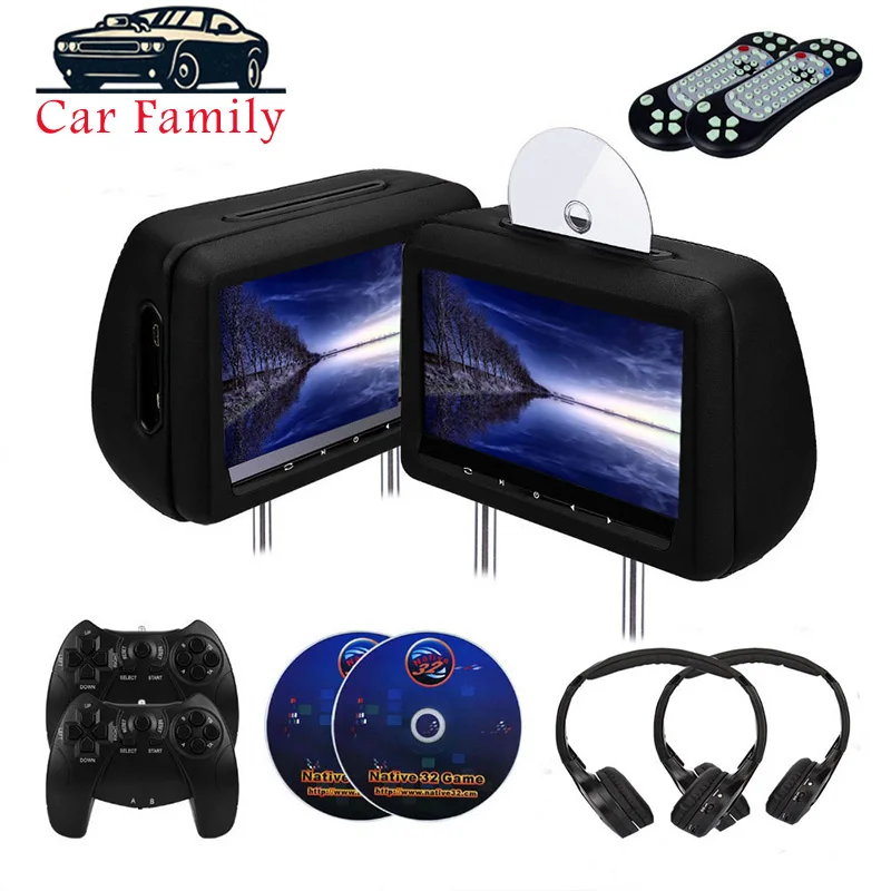 2 uds. Monitor para reposacabezas de coche de 10,1 pulgadas reproductor